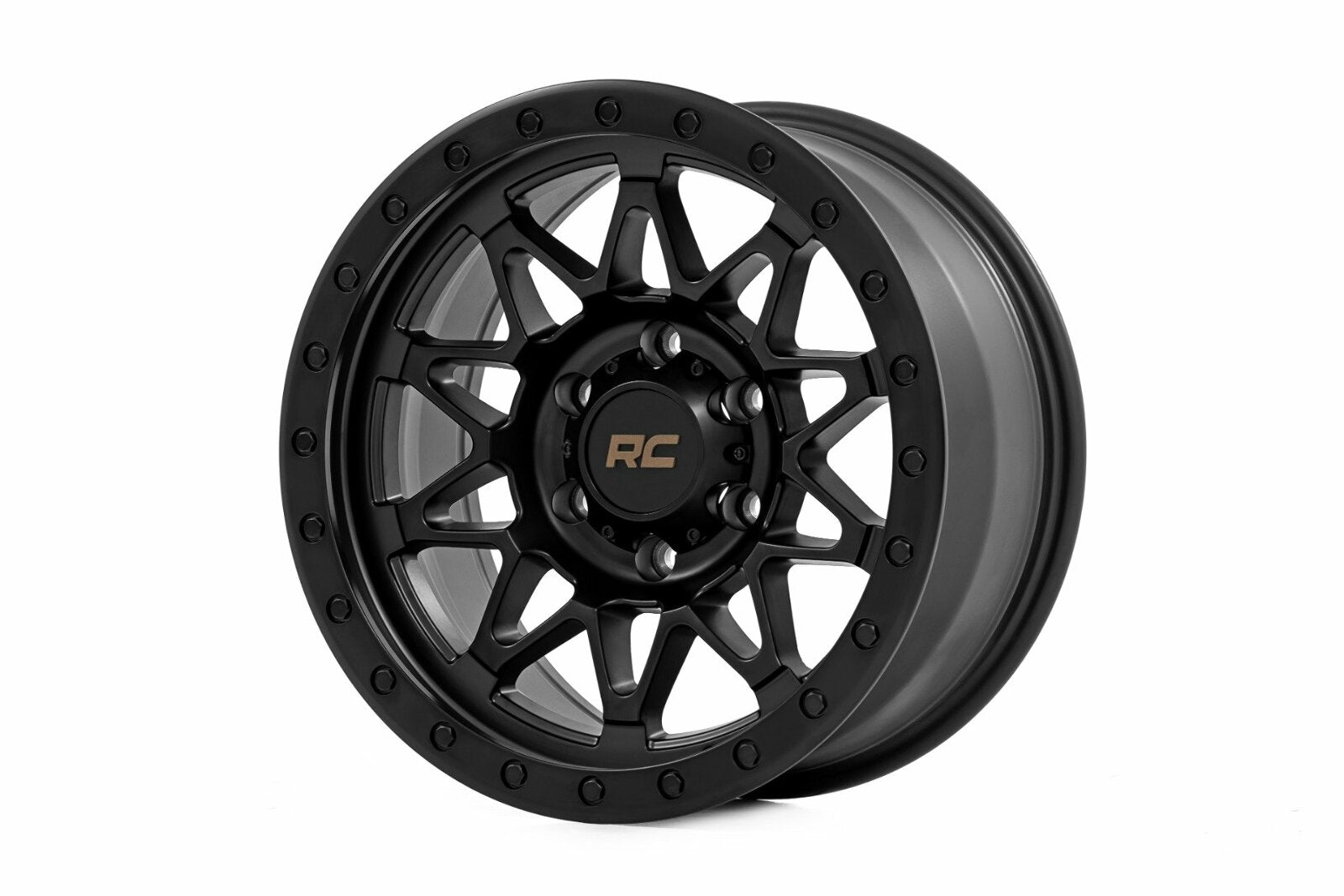 Rough Country 78 Series Wheel Simulated Beadlock Black 18x9 6x135 0mm