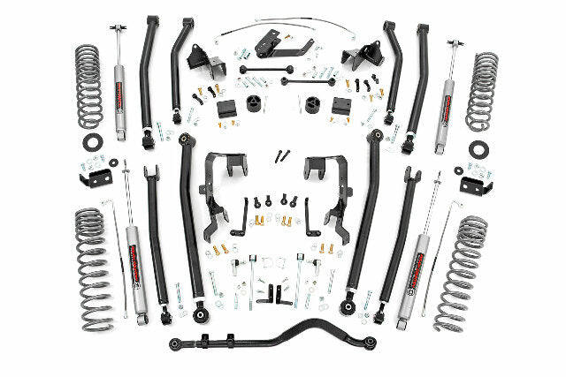 Rough Country 4in Long Arm Suspension Lift Kit for 07-11 Wrangler JK 4-door 78530A