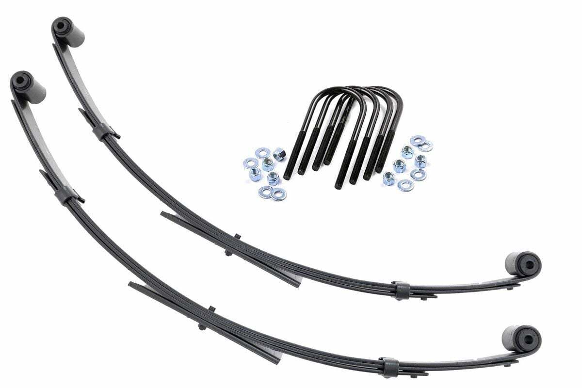 Rough Country Front Leaf Springs 2.5" Lift Pair For Jeep Wrangler YJ 1987-1995 8009Kit