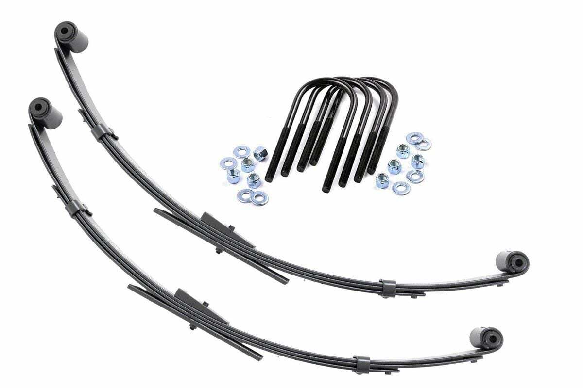Rough Country Rear Leaf Springs 2.5" Lift Pair For Jeep Wrangler YJ 4wd 87-95 8012Kit