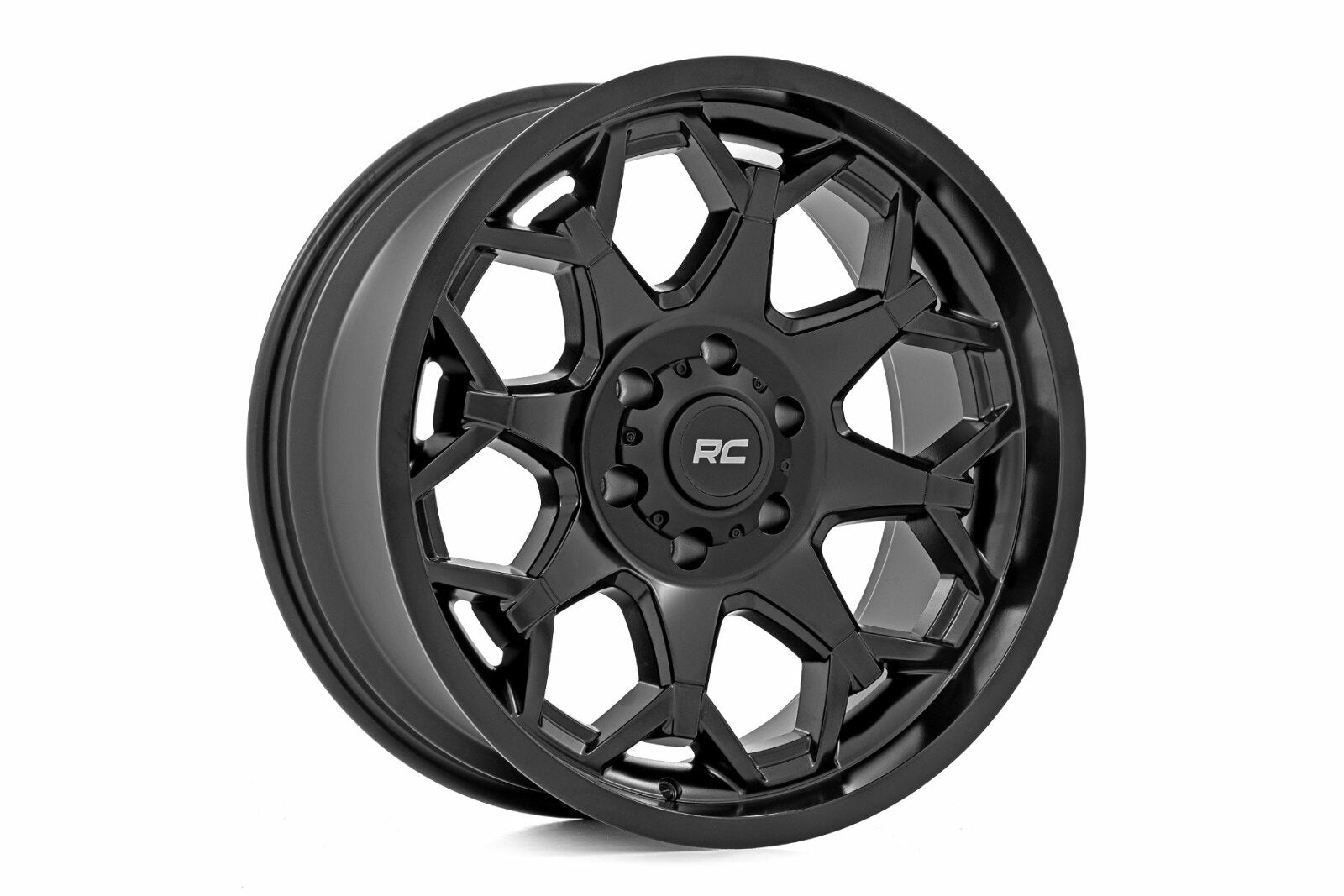 Rough Country 80 Series Wheel 1-Piece Semi Gloss Black 20x10 6x5.5 -19mm