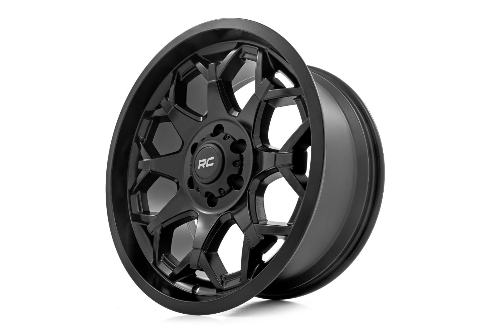 Rough Country 80 Series Wheel One-Piece | Semi Gloss Black | 20x10 | 5x5 | -19mm 80201813A