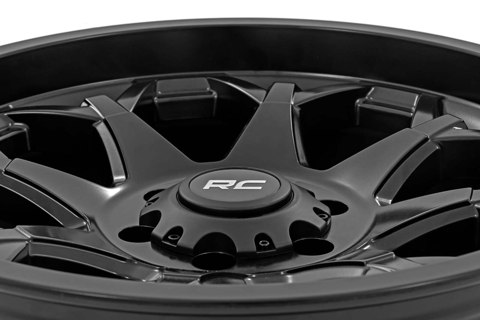 Rough Country 80 Series Wheel One-Piece | Semi Gloss Black | 20x10 | 5x5 | -19mm 80201813A