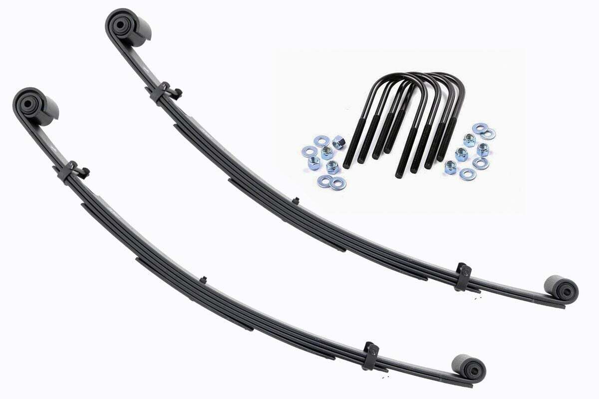 Rough Country Front Leaf Springs 2.5" Lift Pair For Ford Super Duty 4WD 99-04 -1