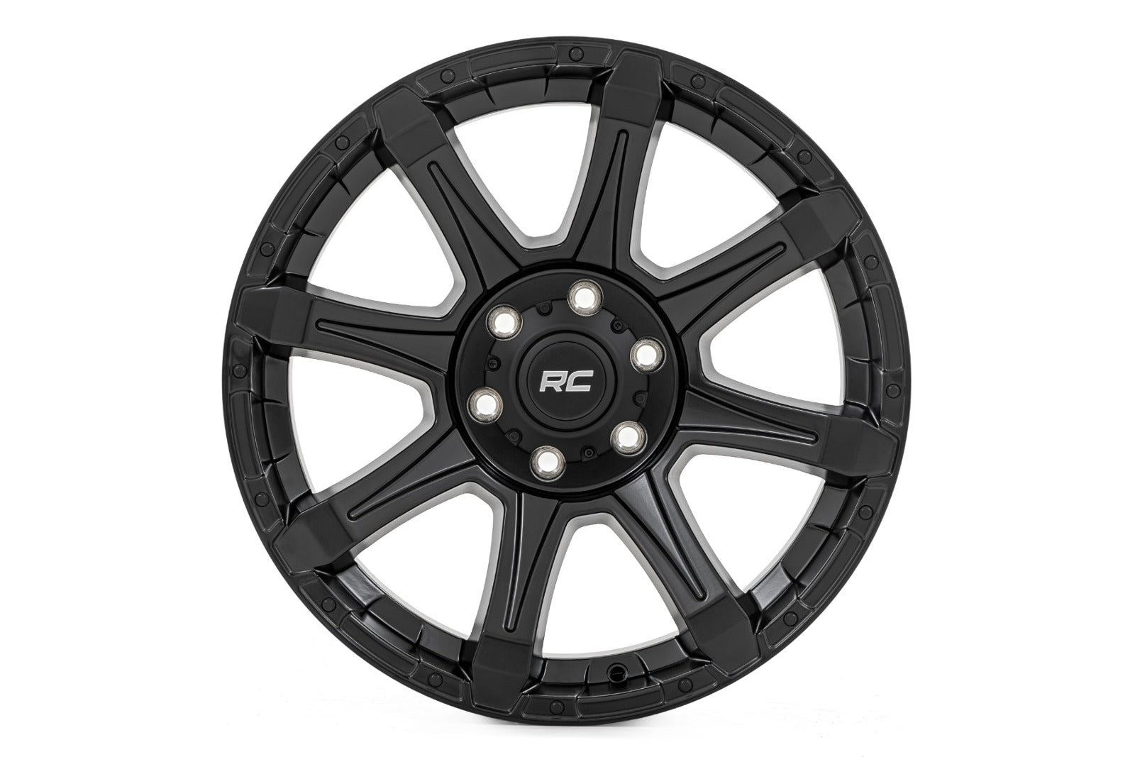 Rough Country 81 Series Wheel One-Piece Semi Gloss Black 20x9 6x135 0mm