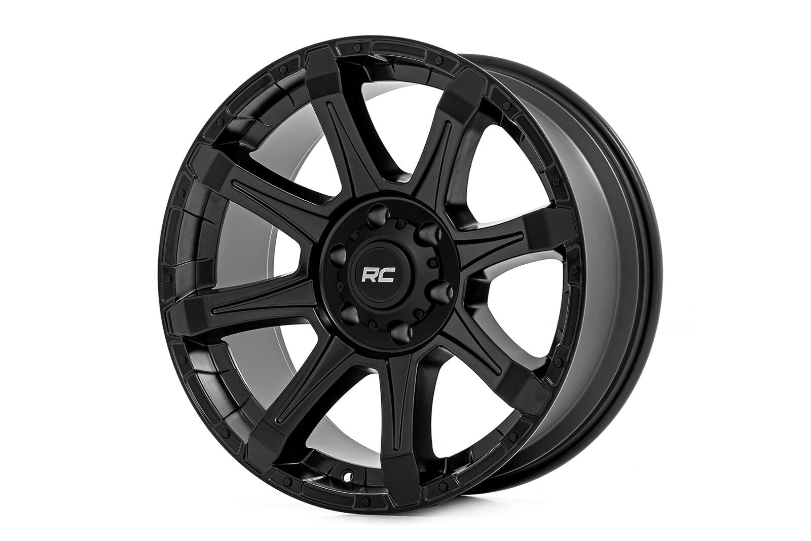 Rough Country 81 Series Wheel One-Piece Semi Gloss Black 20x10 6x5.5 -19mm