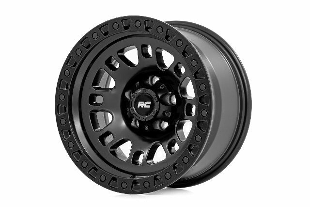 82 Series Wheel One-Piece Semi Gloss Black 15x8 5x4.5 -19mm
