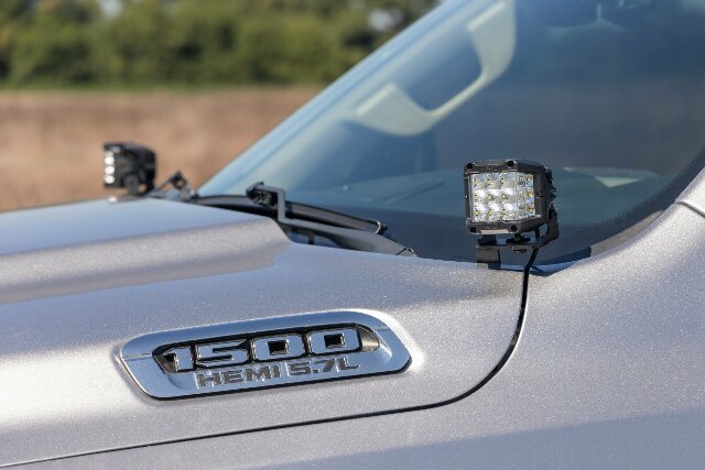 LED Light Kit Ditch Mount 3" OSRAM Wide Ram 1500 19-24 -6