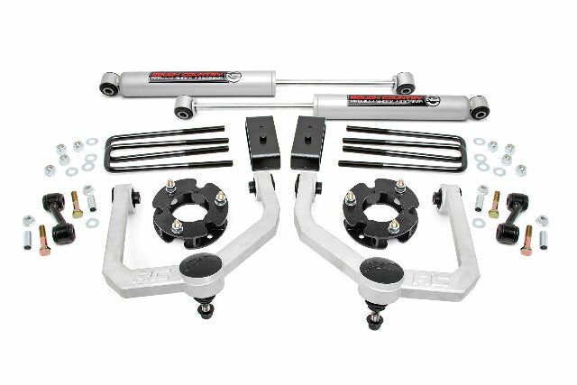 Rough Country 3in Bolt-On Lift Kit Strut Spacers For Nissan 04-21 Titan 83430