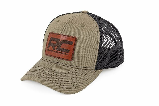 Rough Country Hat | Black Mesh RC Patch | Brown/Leather - Richardson 112 84119 -1