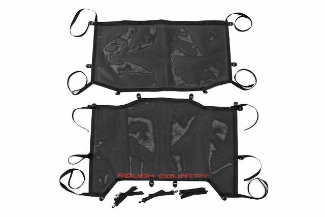 Wrangler JL Unlimited Mesh Bikini Top Plus 18-20 4-Door Black -1