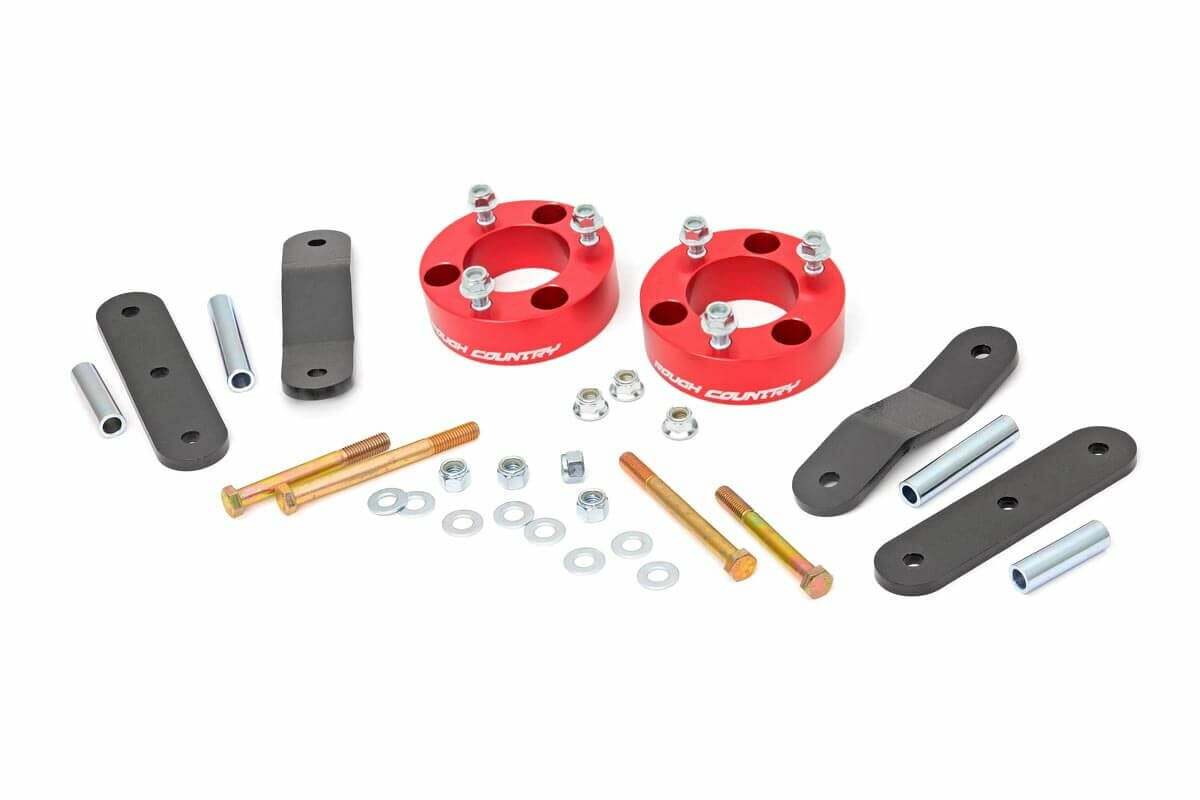 Rough Country 2.5in Suspension Lift Kit Red fits Nissan Frontier/Xterra 05-15 -1