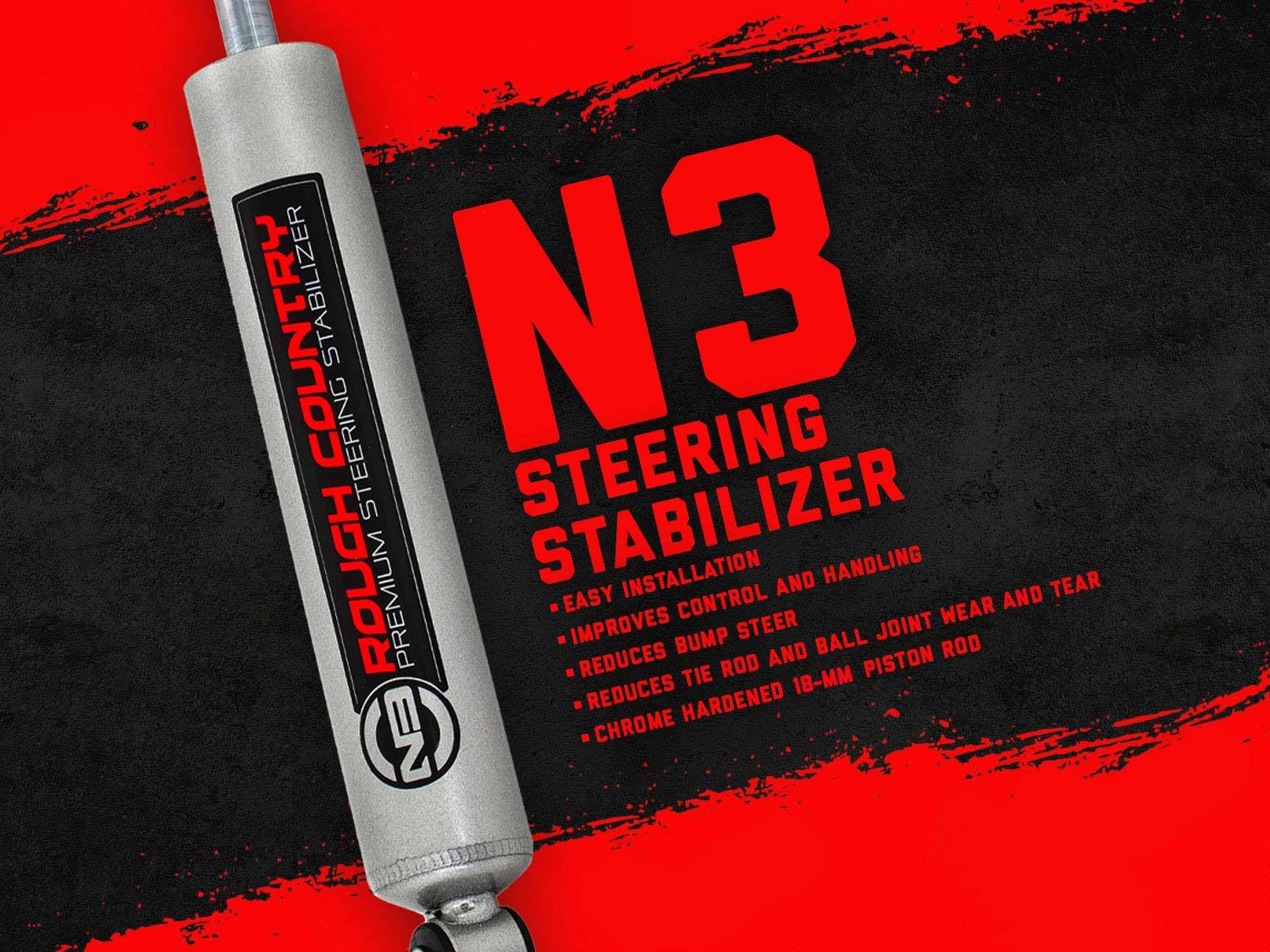 N3 Steering Stabilizer Jeep 18-23 Wrangler JL Gladiator JT
