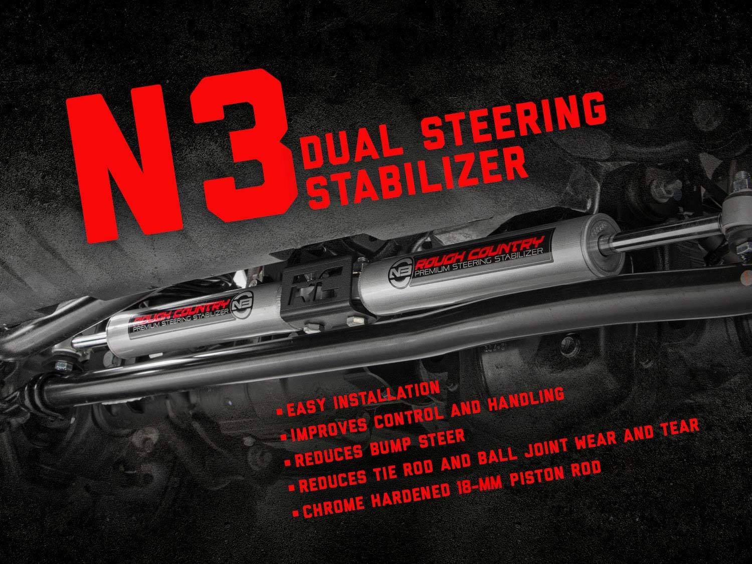 Dodge Dual Steering Stabilizer 94-99 Ram 1500 4WD -4