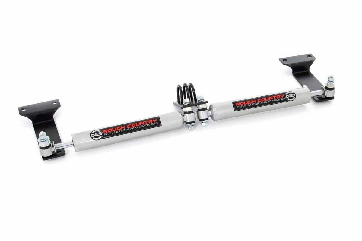 Ford F250 F350 Super Duty Dual Steering Stabilizer 99-04 4WD -1