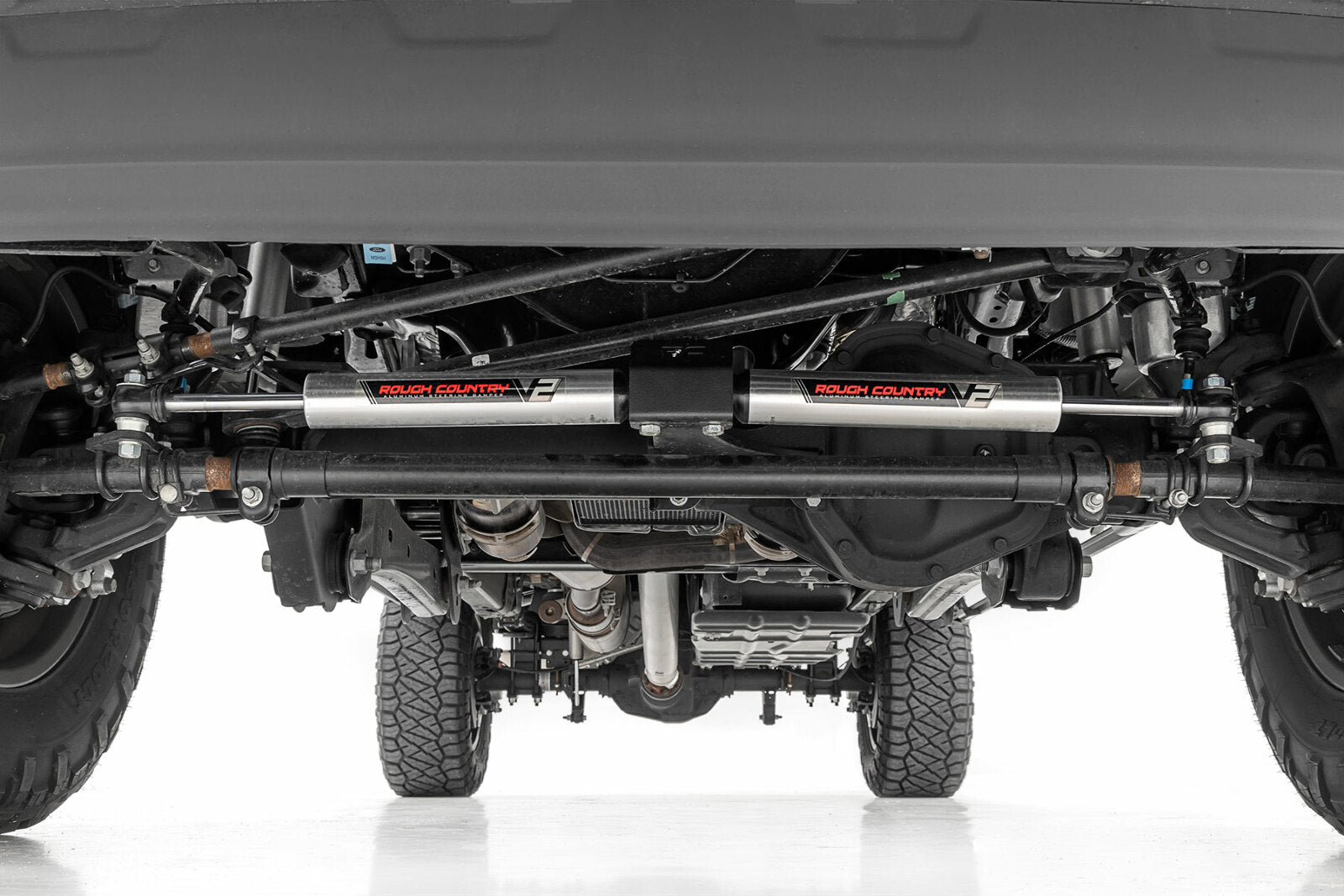Rough Country V2 Dual Steering Stabilizer 2-8" Lift for Ford F250/F350 2023 -2