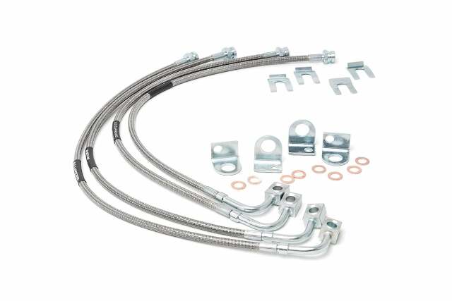 F R Stainless Steel Brake Lines 4-6" Lifts 07-18 Wrangler JK 89716