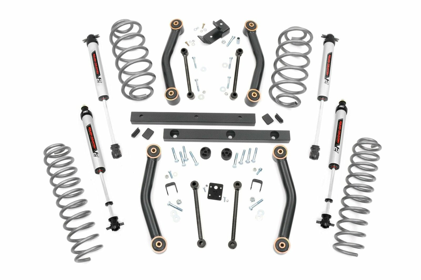 Rough Country 4 Inch Lift Kit V2 for Jeep Wrangler TJ 4WD (2003-2006) -1