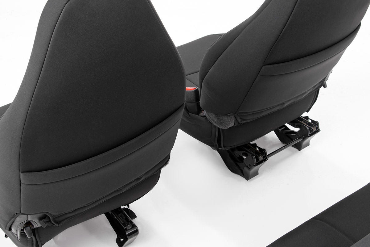 Rough Country Jeep Neoprene Seat Cover Set Black 03-06 Wrangler TJ 91001