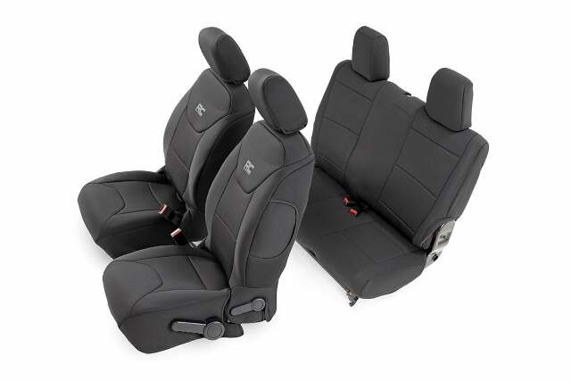 Neoprene Seat Cover Set Black 13-18 Wrangler JK 2 Door -1