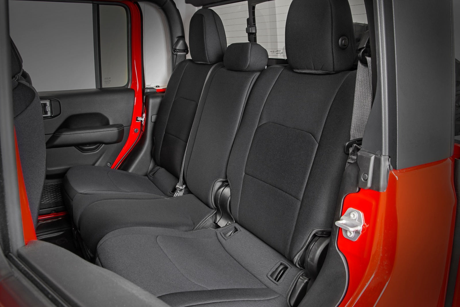 Rough Country Neoprene Seat Cover Set Black 20-23 Gladiator JT 91034