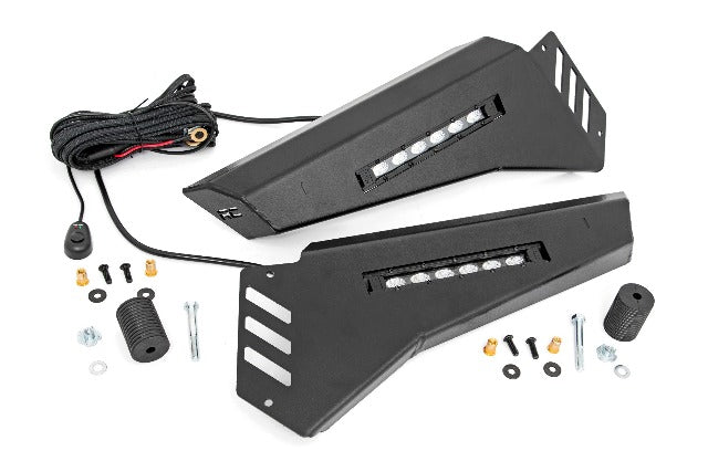 Polaris Front Bumper Panels w/ 6in LED Light Bars 13-19 Ranger -2