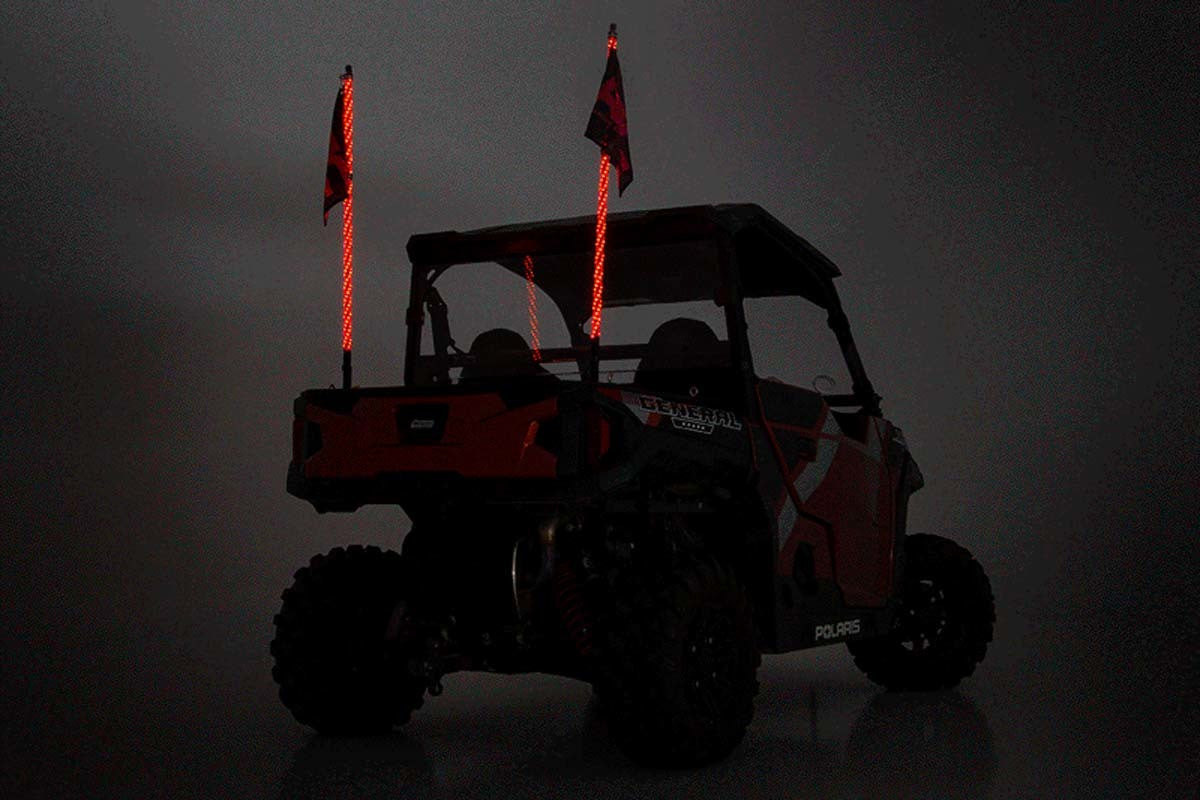 Rough Country Polaris LED Whip Light Bed Mount 17-20 General/14-20 Ranger 93049