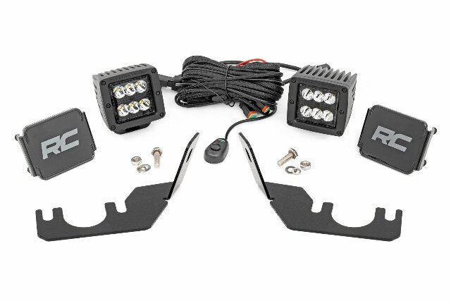 LED Light Rear Mount 2" Black Pair Spot Kawasaki Teryx -1