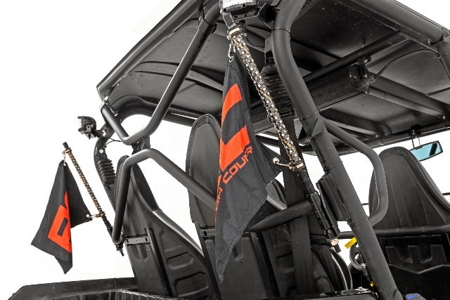 Whip Mount Cage 4' Multl-Color LED Whip Pair Kawasaki Teryx -2