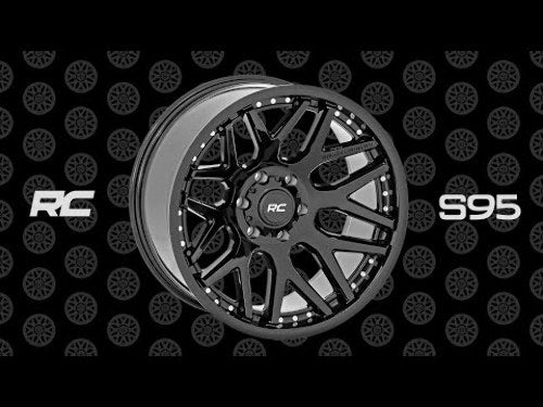 Rough Country 95 Series Wheel | One-Piece | Gloss Black | 20x10 | 8x6.5 | -19mm 95201010