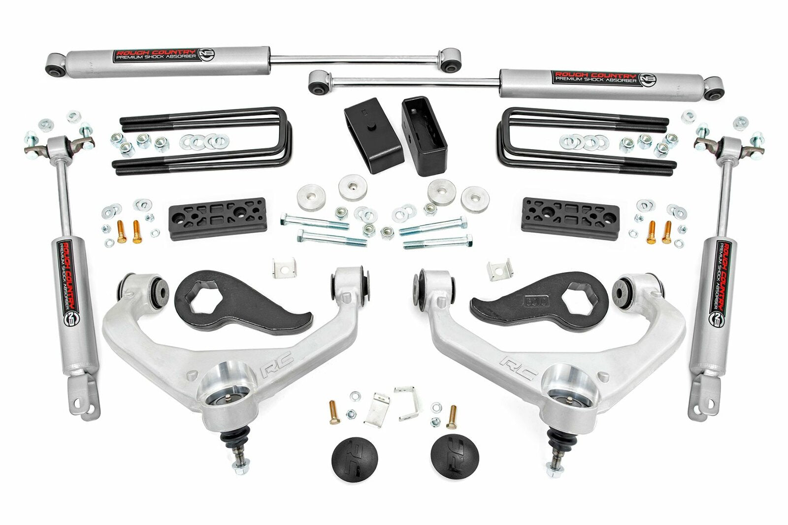 Rough Country 3 Inch Lift Kit Chevy/GMC 3500HD Dually (20-22) -1