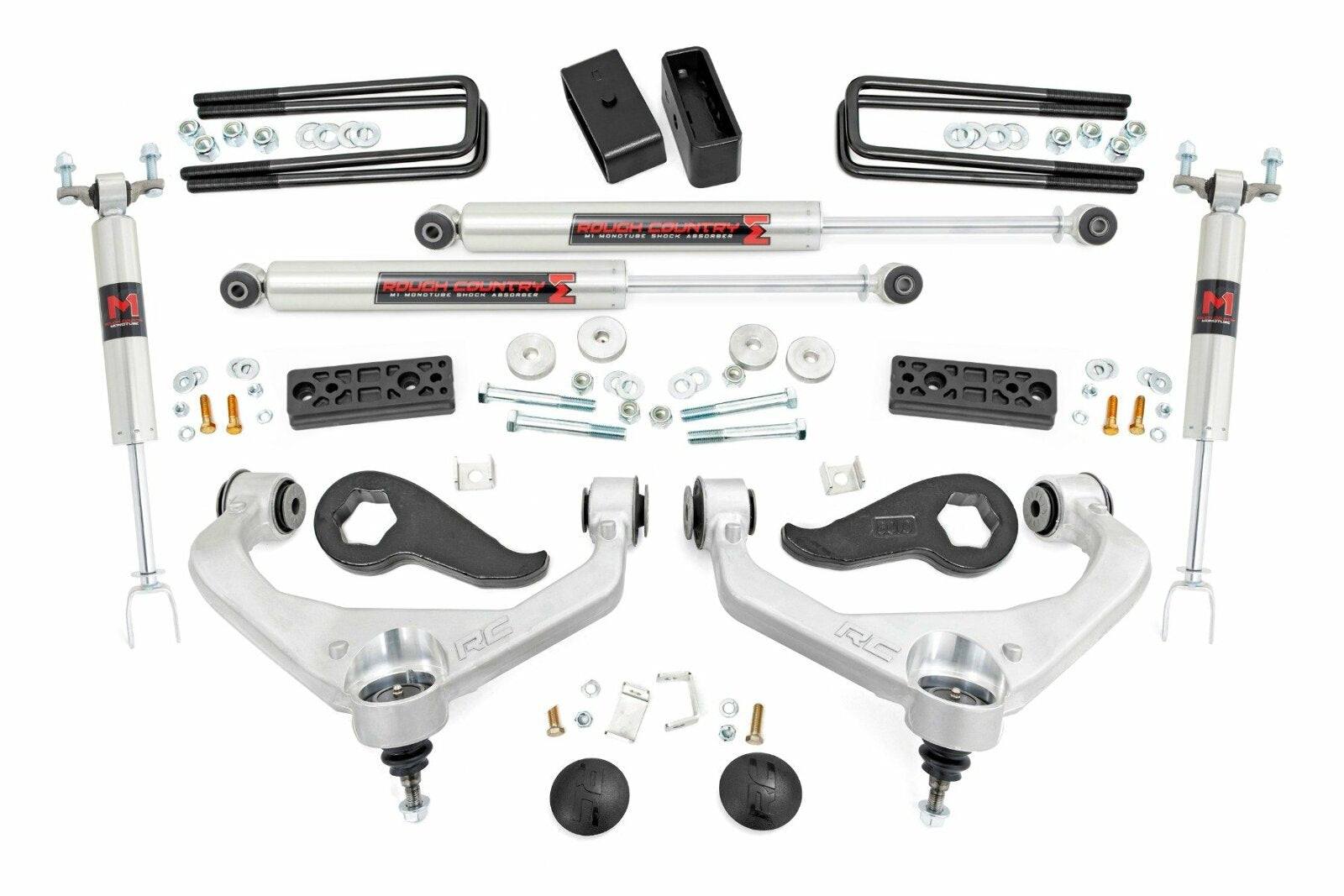 Rough Country 3" Lift Kit UCAs M1 Chevy/GMC Sierra/Silverado 3500 HD 20-22 -1