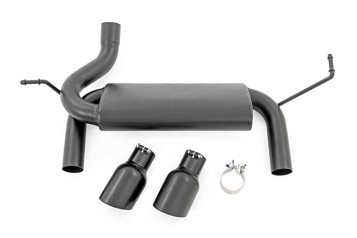 Rough Country Dual Outlet Performance Exhaust-Black Jeep 07-18 Wrangler JK 96002A