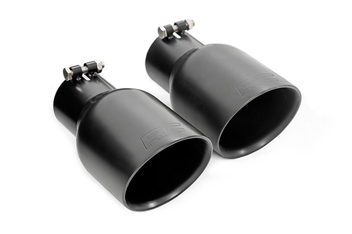 Rough Country Dual Outlet Performance Exhaust-Black Jeep 07-18 Wrangler JK 96002A