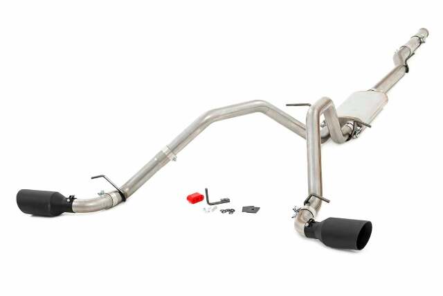 Rough Country Dual Cat-Back Exhaust System w/Black Tips 14-18 GM 1500 5.3L 96007