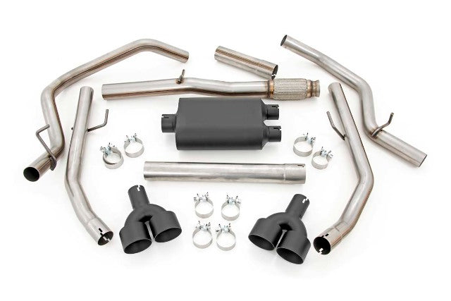 Dual Cat-Back Exhaust System w/BLK Tips 19-20 Chevy/GMC 1500 5.3L 96011