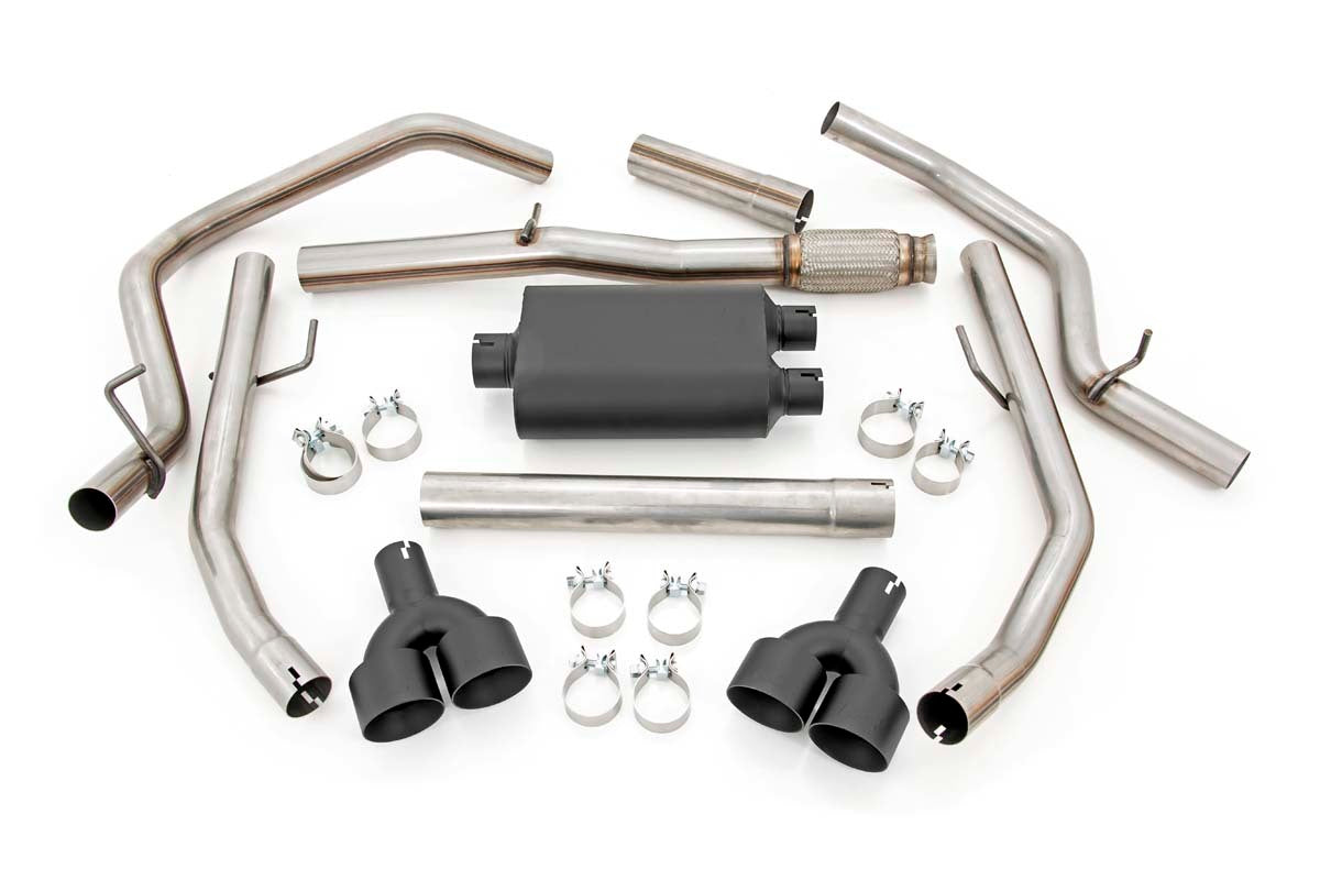Rough Country Dual Cat-Back Exhaust w/ Black Tips 19-21 Chevy GMC 1500 6.2L 96014