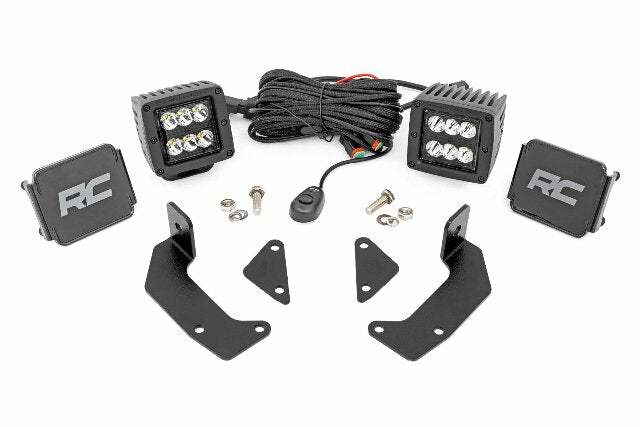 LED Light Kit Cage Mount 2" Black Pair CFMoto UForce 1000/1000XL -1