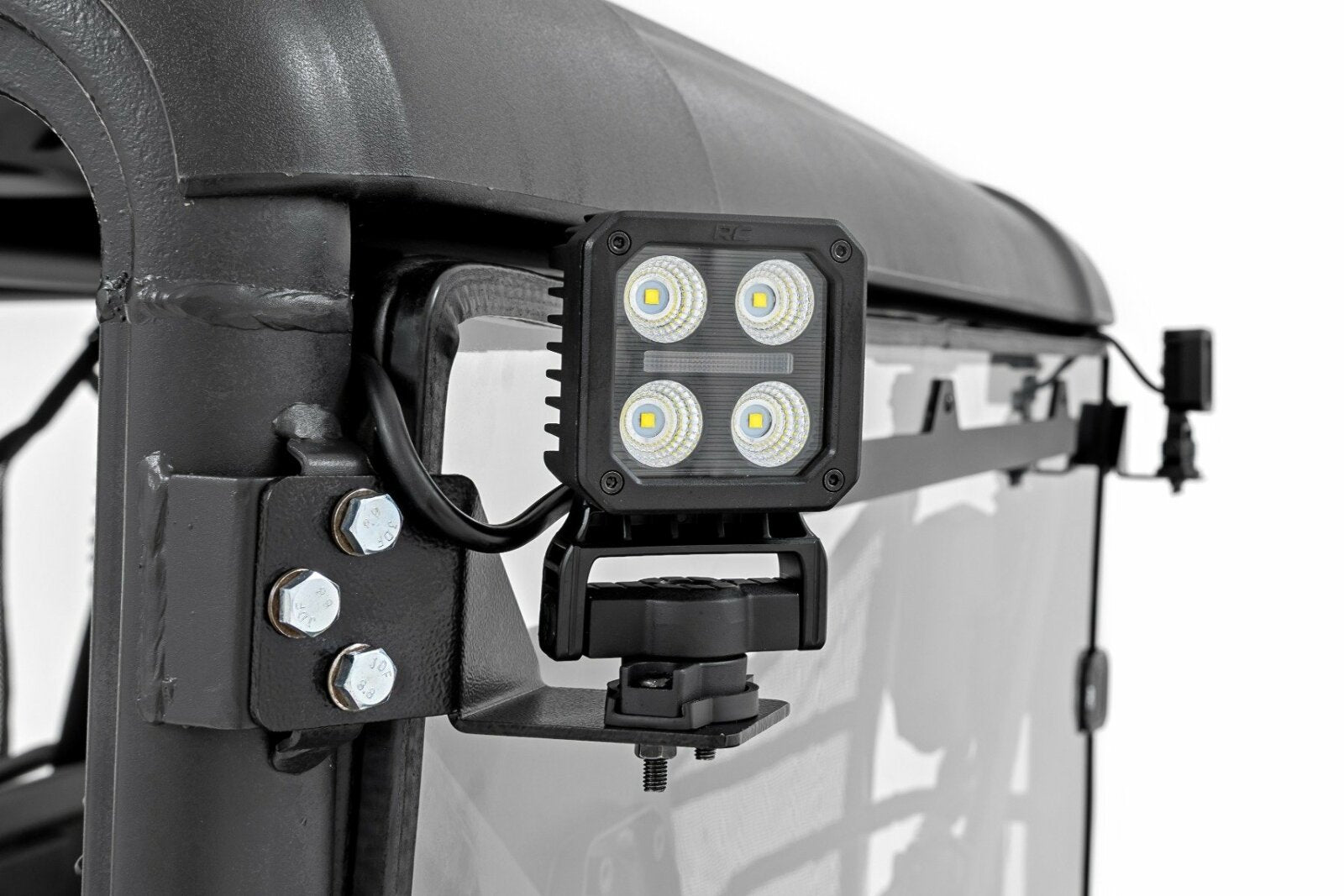 Rough Country LED Light Kit Rear Mount 3" Chrome Wide Angle CFMOTO UFORCE 1000 -4