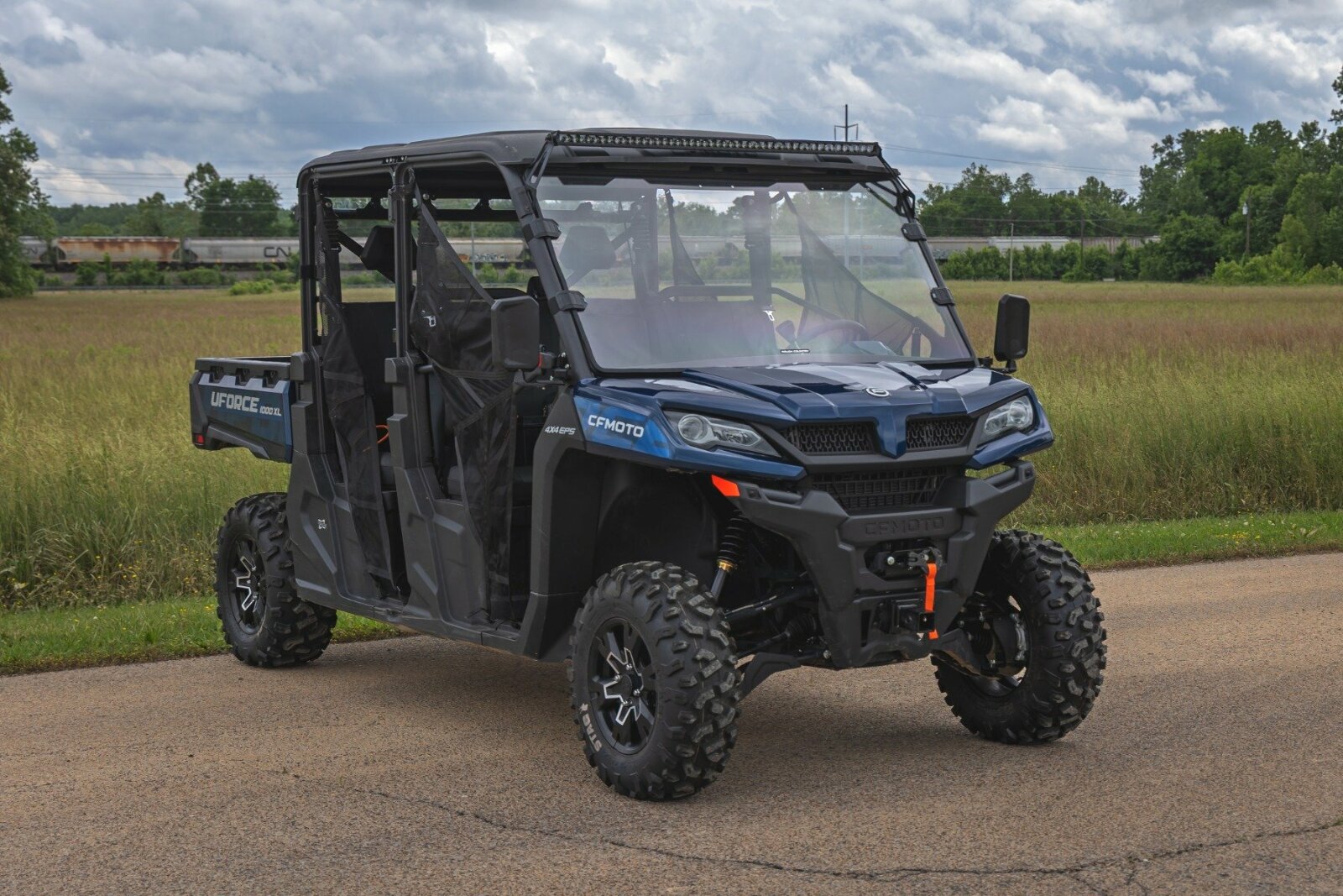 Rough Country LED Light Kit Front Mount 50" Black Single Row CFMOTO UFORCE 1000 -6