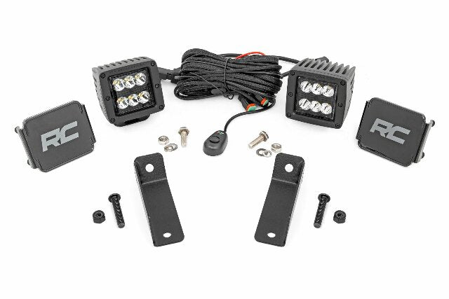 LED Light Rear Mount 2" Black Pair Flood Can-Am Maverick Sport 97082
