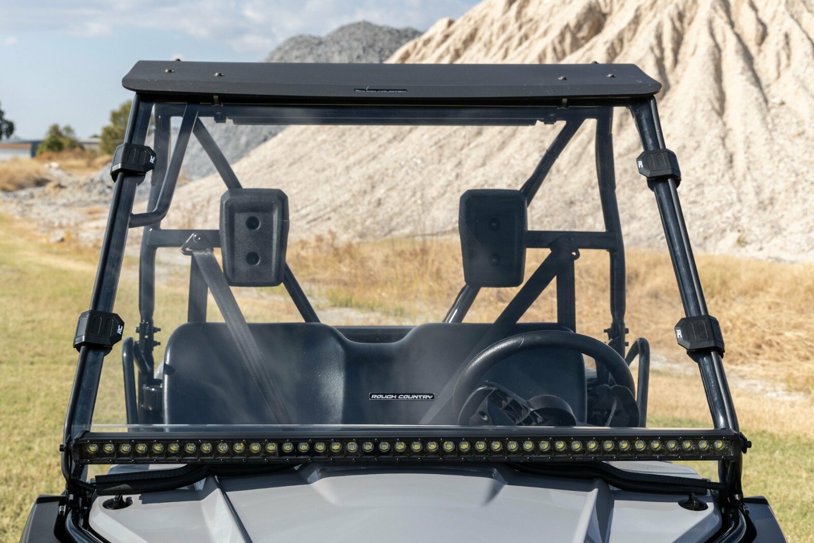 Rough Country Full Windshield Scratch Resistant for Honda Pioneer 520 -6