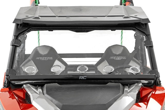 Scratch Resistant Vented Full Windshield 16-21 Polaris General -6