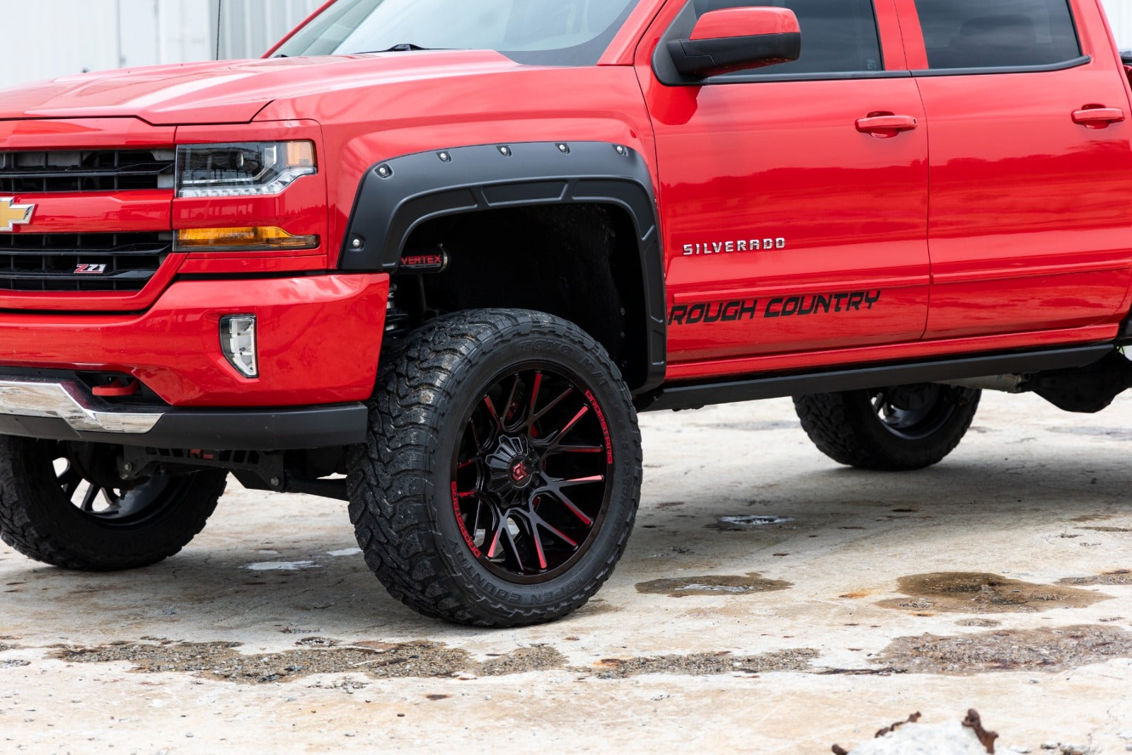 Defender Fender Flares 6'7" & 8' Bed | GXG Tungsten | Chevy Silverado 1500 14-18 -5