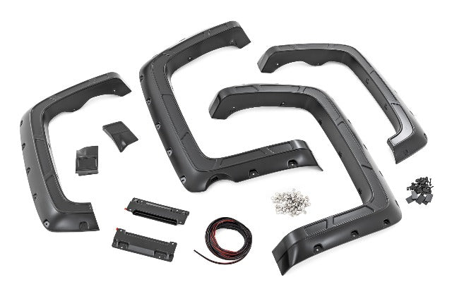 Rough Country Fender Flare Defender 5'9" Bed GA0 North-Sky Blue Chevy 1500 14-18 A-C11612-GA0