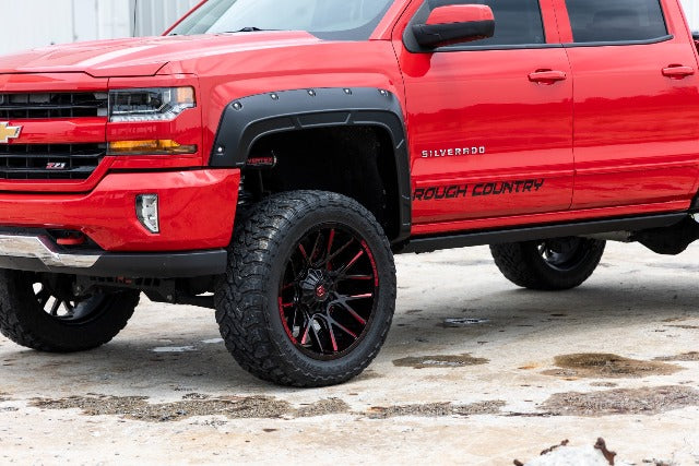 Rough Country Fender Flare Defender 5'9" Bed GB8 Mosaic Black Chevy 1500 14-18 A-C11612-GB8