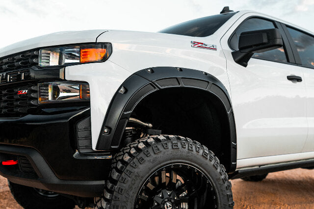 Defender Fender Flare Chevy Silverado 1500 19-23 Painted Black