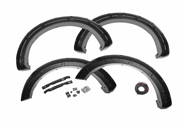 Rough Country Fender Flares Defender UM Agate Black for Ford F150 15-20 A-F11811-UM