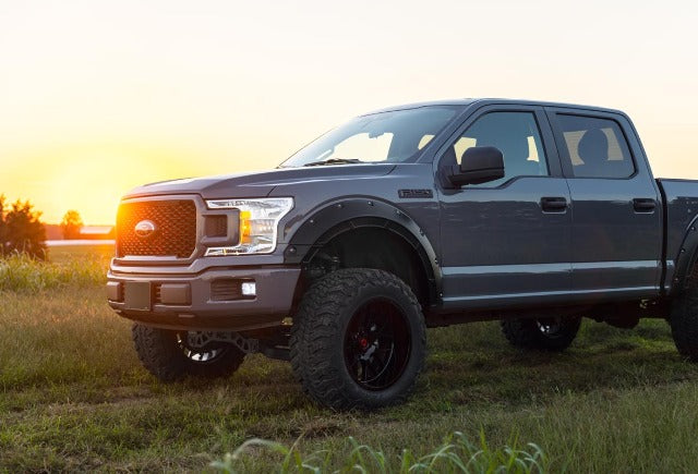 Rough Country Fender Flares Defender UM Agate Black for Ford F150 15-20 A-F11811-UM