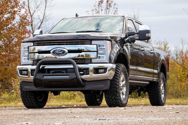 Ford 17-19 F-250 Bull Bar w/LED Light Bar Black B-F2017